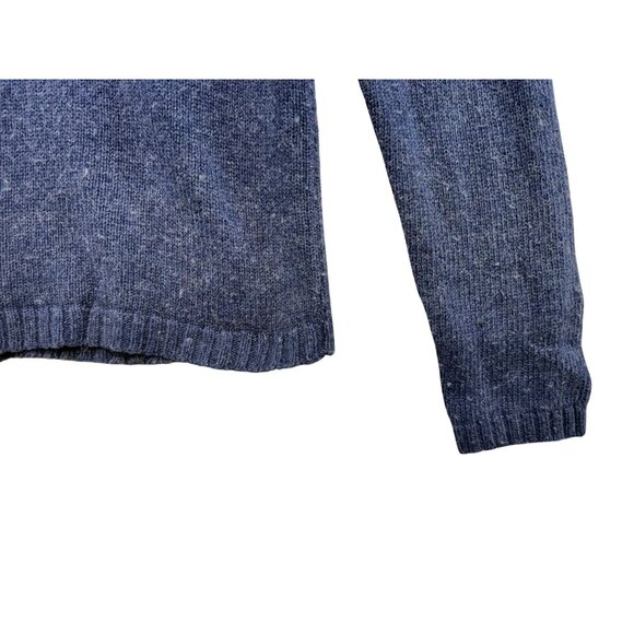 Croft & Barrow Womens  Snowman & Snowflake Cardigan Sweater Small Blue Ramie & A - Picture 11 of 13